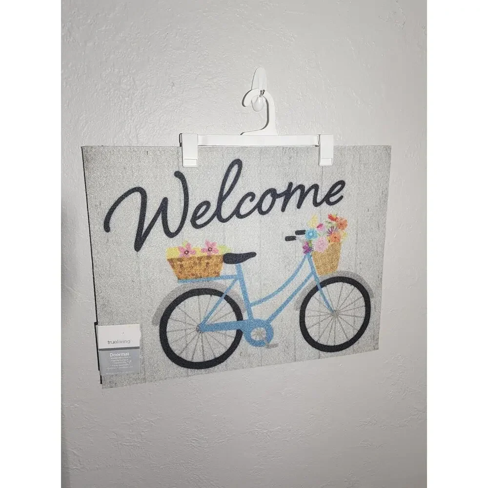 True Living Welcome/Floor/Door Mat 18” x 24” Indoor/Outdoor Water Absorbent NEW